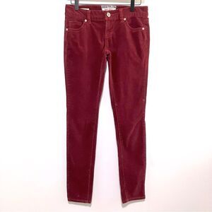 Hot Kiss Pants Women Size 3 Red Skinny Lily Corduroy